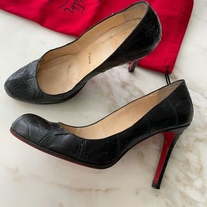 Christian Louboutin Rare Black Eel Skin Pump